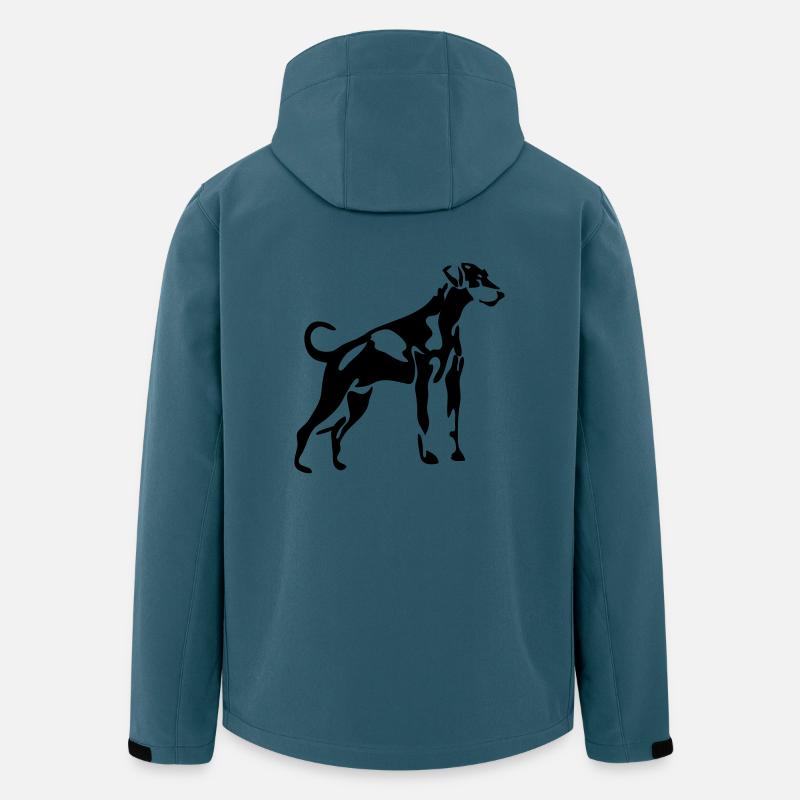 Dobermann Doberman Hunde Hund Wilsigns Hunde - Recycelte Männer Softshell-Jacke von Stanley/Stella - Dunkles Petrol