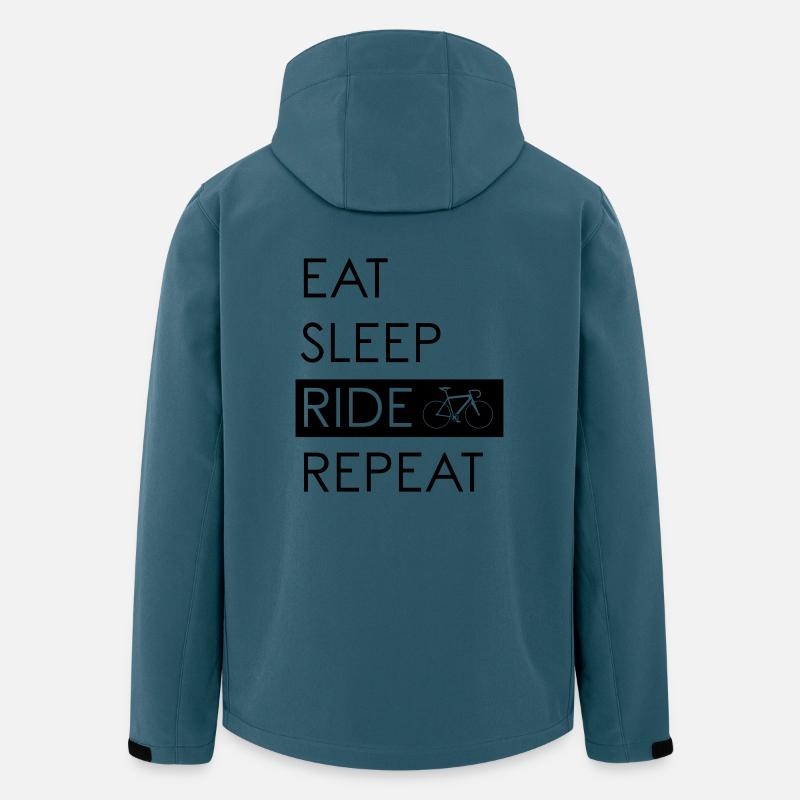 EAT SLEEP RIDE REPEAT - Recycelte Männer Softshell-Jacke von Stanley/Stella - Dunkles Petrol