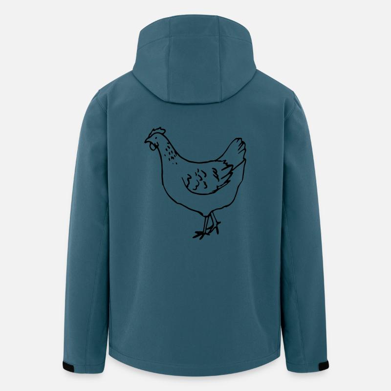 Huhn - Henne - Recycelte Männer Softshell-Jacke von Stanley/Stella - Dunkles Petrol
