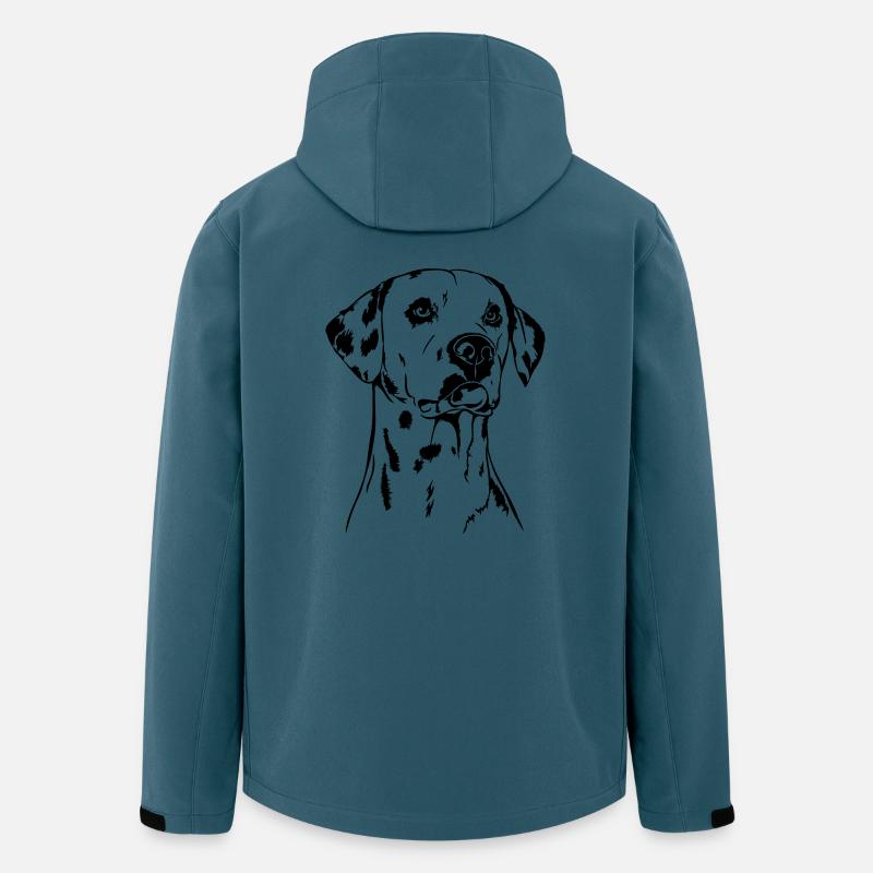 DALMATINER DALMATIAN Portrait Wilsigns - Recycelte Männer Softshell-Jacke von Stanley/Stella - Dunkles Petrol