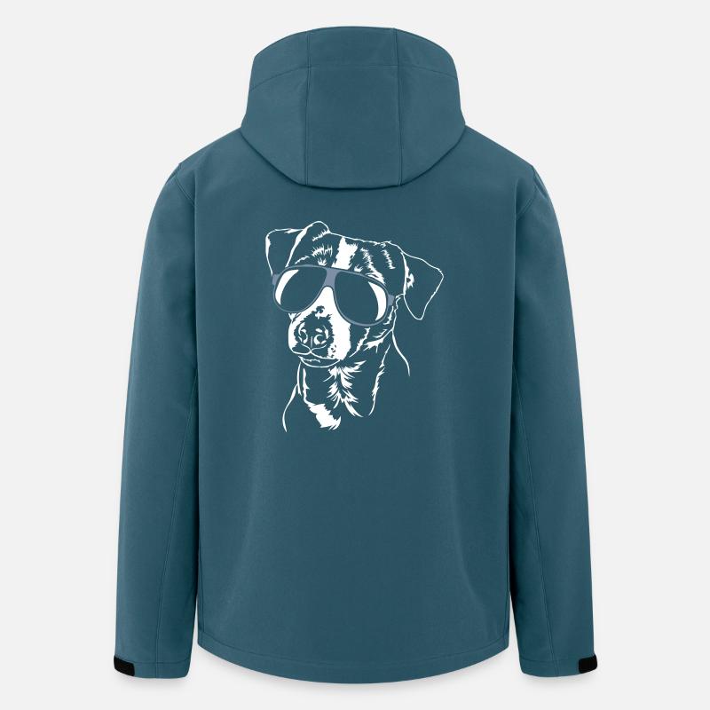 JACK RUSSELL TERRIER Portrait Wilsigns cool - Recycelte Männer Softshell-Jacke von Stanley/Stella - Dunkles Petrol