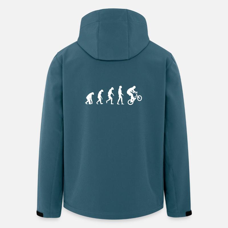 Evolution of BMX - Recycelte Männer Softshell-Jacke von Stanley/Stella - Dunkles Petrol