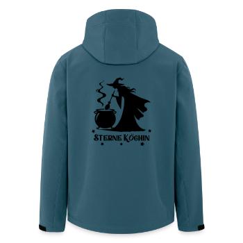 sorcière marmite cuisinier - Veste softshell homme en polyester recyclé Stanley/Stella - bleu pétrole foncé - Dos - AI Model Male 185 light (185cm)