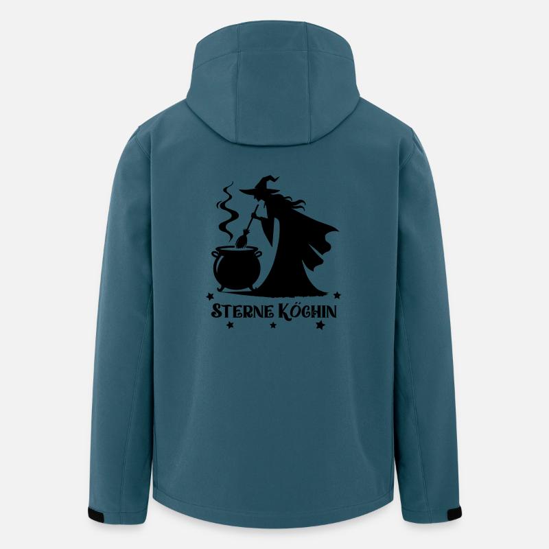sorcière marmite cuisinier - Veste softshell homme en polyester recyclé Stanley/Stella - bleu pétrole foncé