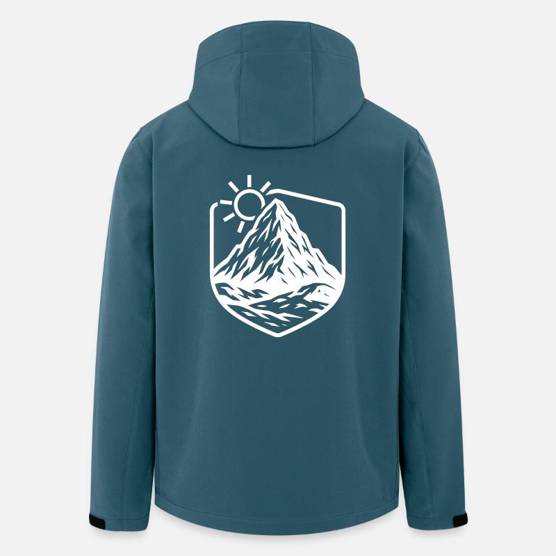 Berge Gipfel - Recycelte Männer Softshell-Jacke von Stanley/Stella - Dunkles Petrol