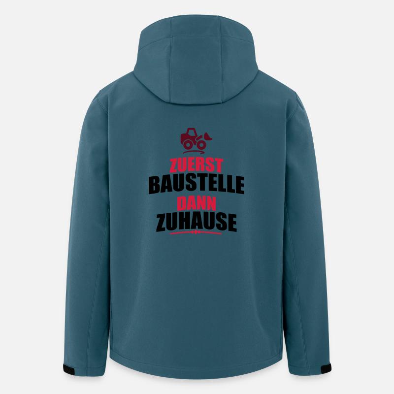 Baustelle - Recycelte Männer Softshell-Jacke von Stanley/Stella - Dunkles Petrol