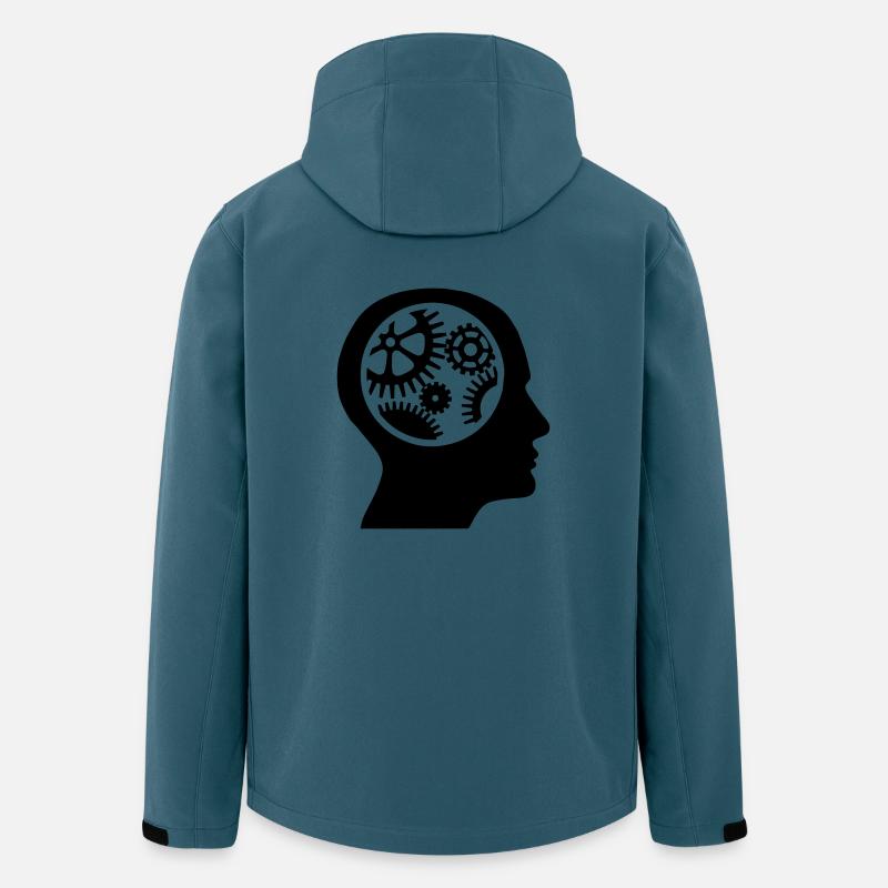 Gears in the head - silhouette - Men’s Recycled Softshell Jacket by Stanley/Stella - stargazer