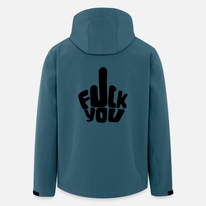 FUCK YOU - Recycelte Männer Softshell-Jacke von Stanley/Stella - Dunkles Petrol