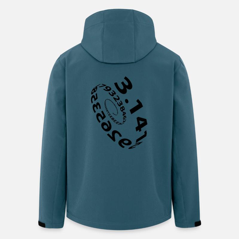 Pi 3,14 Circular number in a spiral - Men’s Recycled Softshell Jacket by Stanley/Stella - stargazer