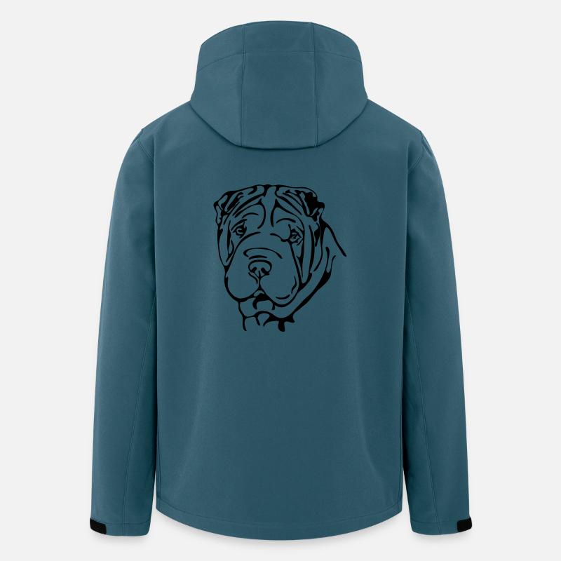 SHAR PEI Hunde Hund Shar-Pei Wilsigns - Recycelte Männer Softshell-Jacke von Stanley/Stella - Dunkles Petrol