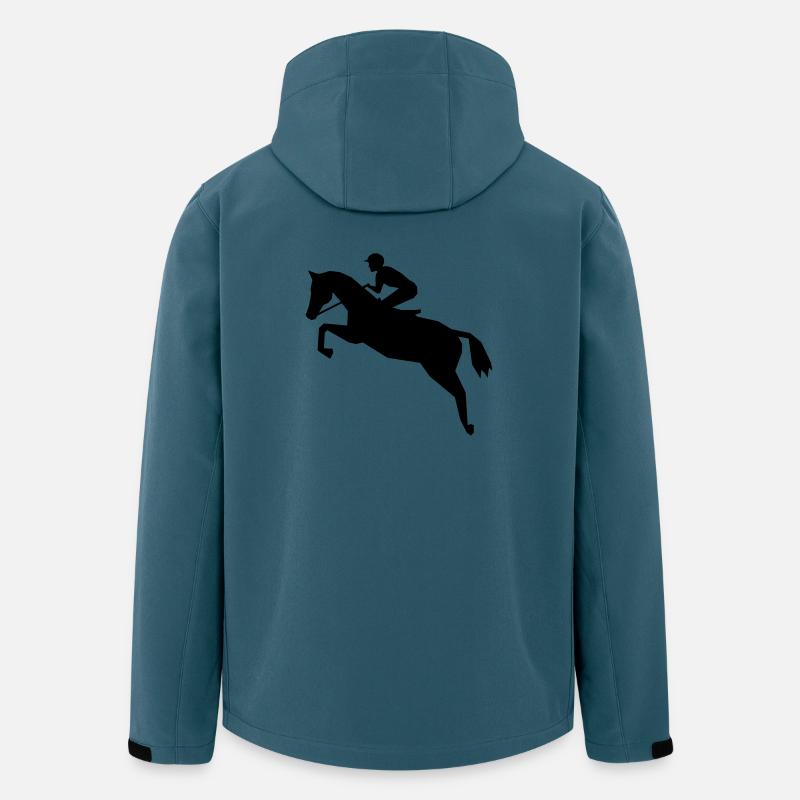 Jockey - Pferderennen - Recycelte Männer Softshell-Jacke von Stanley/Stella - Dunkles Petrol