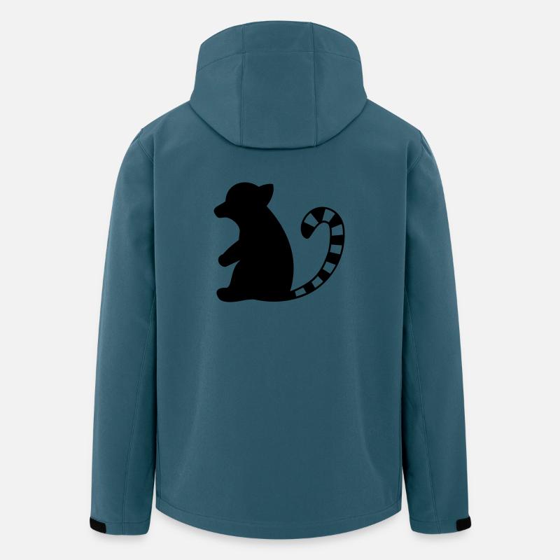 Affe - Katta Lemure - Recycelte Männer Softshell-Jacke von Stanley/Stella - Dunkles Petrol