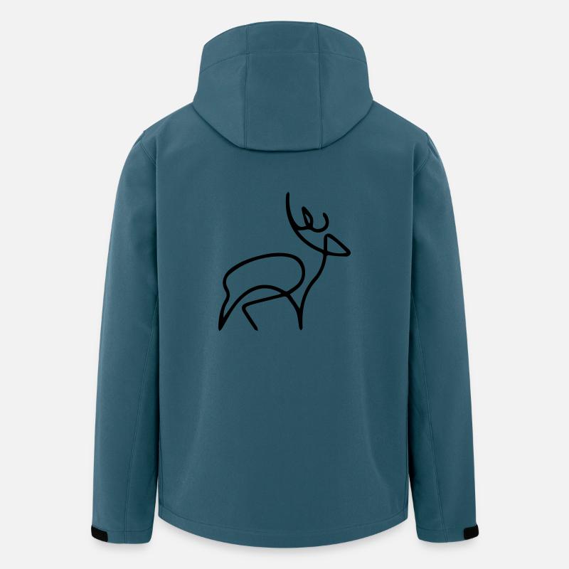 oneline deer - Men’s Recycled Softshell Jacket by Stanley/Stella - stargazer