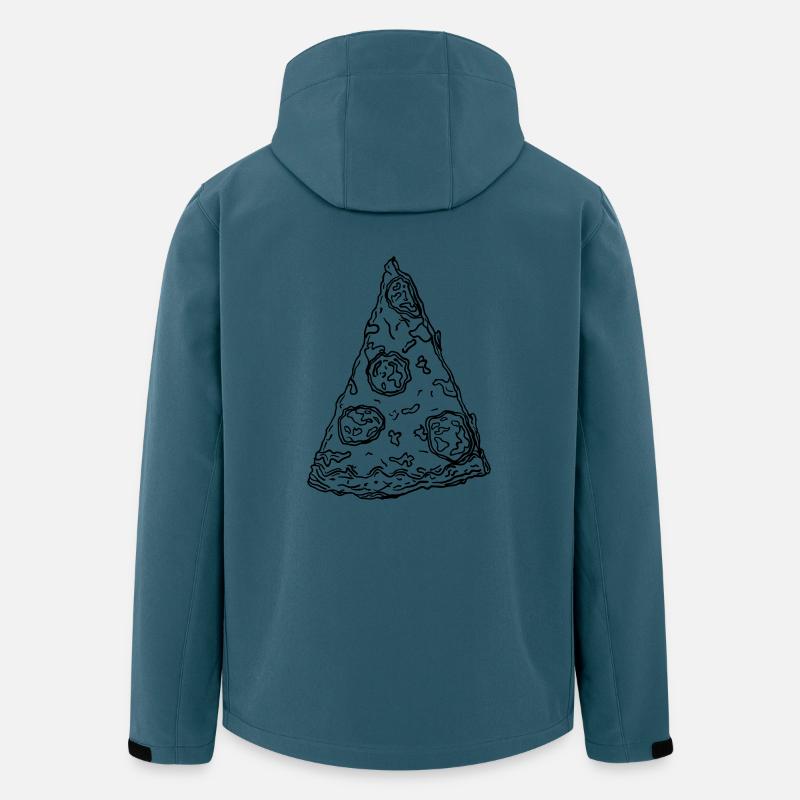 pizza - Veste softshell homme en polyester recyclé Stanley/Stella - bleu pétrole foncé