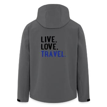 to travel - Men’s Recycled Softshell Jacket by Stanley/Stella - stargazer - Back - AI Model Male 185 light (185cm)