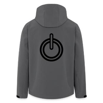 Power Strom Symbol - Recycelte Männer Softshell-Jacke von Stanley/Stella - Dunkles Petrol - Hinten - AI Model Male 185 light (185cm)