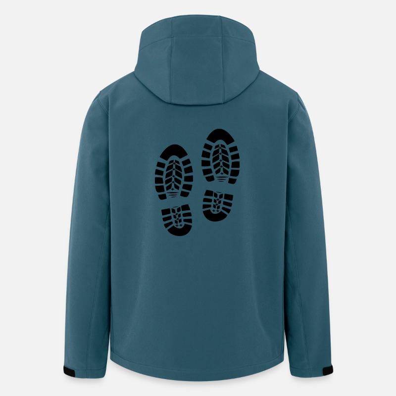 Randonnée empreinte empreinte 1c shoeprint - Veste softshell homme en polyester recyclé Stanley/Stella - bleu pétrole foncé