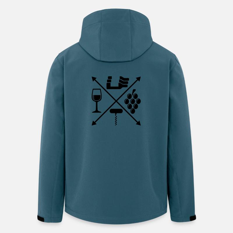 Wein - Recycelte Männer Softshell-Jacke von Stanley/Stella - Dunkles Petrol