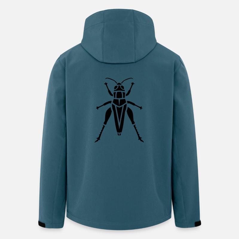 Insekt - Grashüpfer - Recycelte Männer Softshell-Jacke von Stanley/Stella - Dunkles Petrol