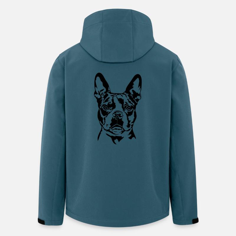 BOSTON TERRIER - Recycelte Männer Softshell-Jacke von Stanley/Stella - Dunkles Petrol