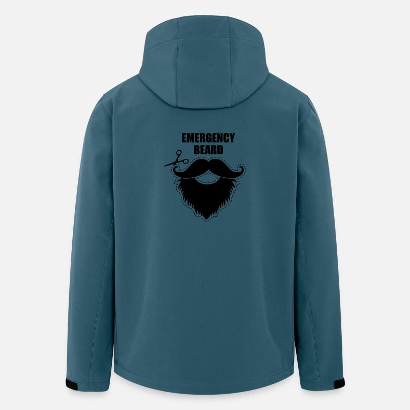 Schnurrbart Bart hipster - Recycelte Männer Softshell-Jacke von Stanley/Stella - Dunkles Petrol