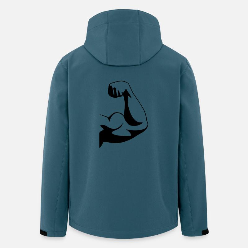 Bodybuilder Arm - Recycelte Männer Softshell-Jacke von Stanley/Stella - Dunkles Petrol