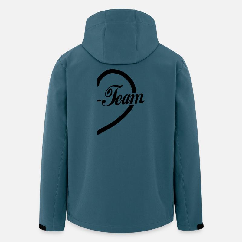 Team-Herz - Recycelte Männer Softshell-Jacke von Stanley/Stella - Dunkles Petrol