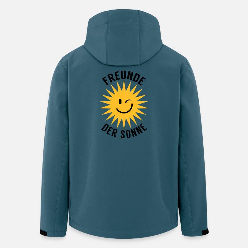 Freunde der Sonne - Recycelte Männer Softshell-Jacke von Stanley/Stella - Dunkles Petrol