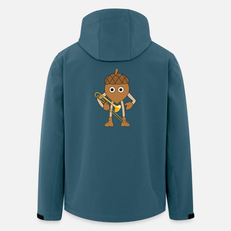 Posaune-Nuss - Recycelte Männer Softshell-Jacke von Stanley/Stella - Dunkles Petrol