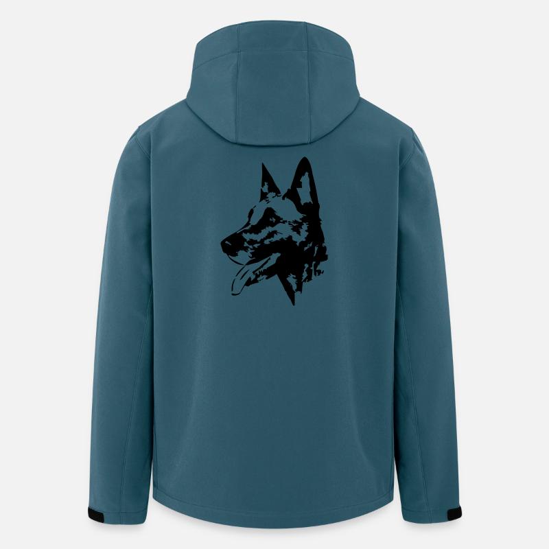 Malinois Kopf - Recycelte Männer Softshell-Jacke von Stanley/Stella - Dunkles Petrol