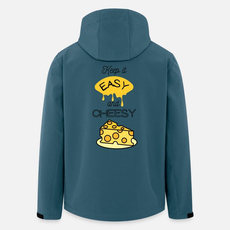 Easy Käse Meme - Recycelte Männer Softshell-Jacke von Stanley/Stella - Dunkles Petrol