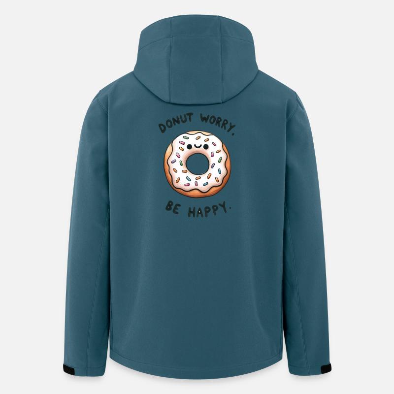 Donat Worry - be happy - Recycelte Männer Softshell-Jacke von Stanley/Stella - Dunkles Petrol
