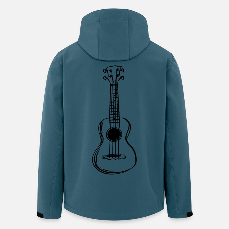 Ukulele Line Art - Recycelte Männer Softshell-Jacke von Stanley/Stella - Dunkles Petrol