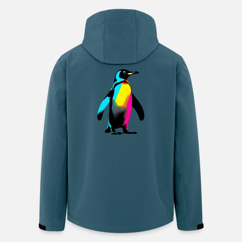 Pinguin - Recycelte Männer Softshell-Jacke von Stanley/Stella - Dunkles Petrol
