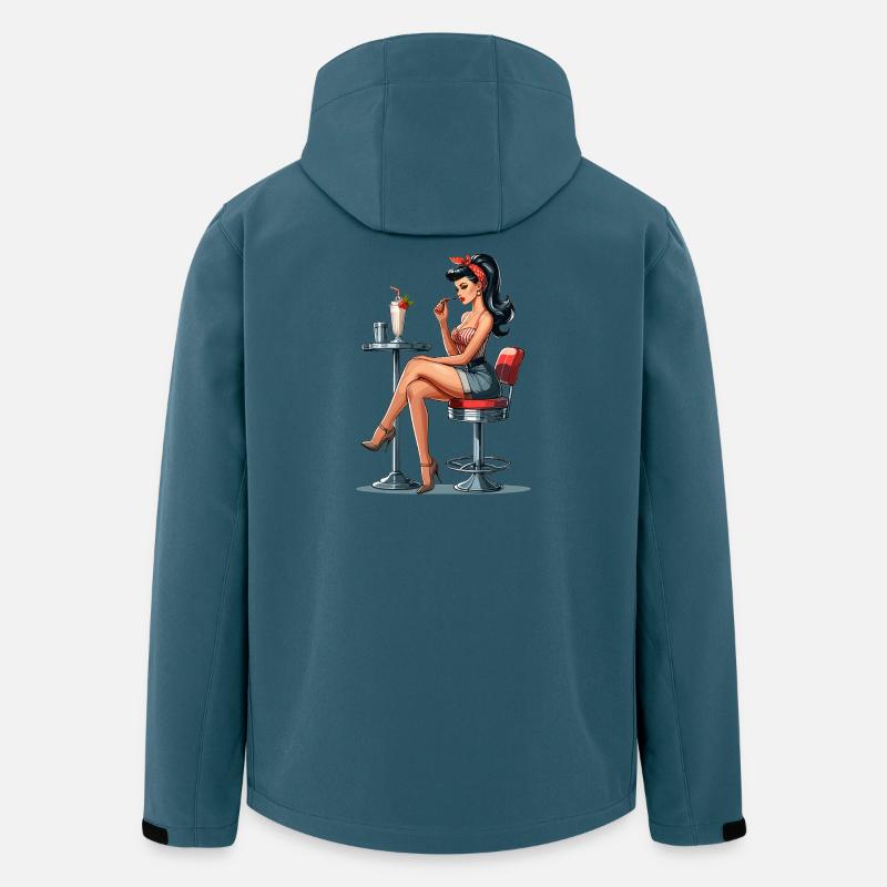 Milkshake Rockabilly Pin Up Gift - Men’s Recycled Softshell Jacket by Stanley/Stella - stargazer