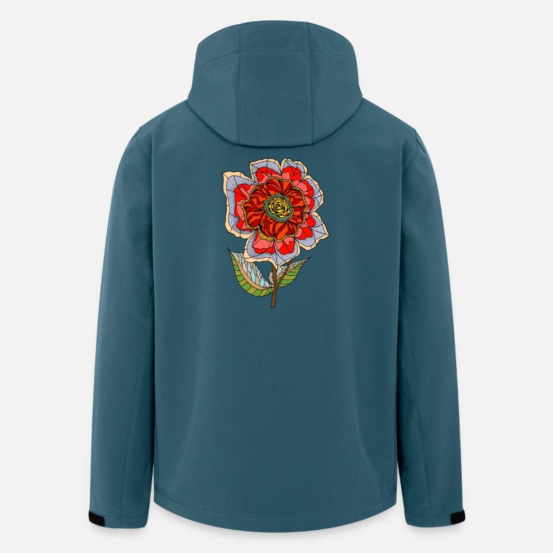 Blume - Recycelte Männer Softshell-Jacke von Stanley/Stella - Dunkles Petrol
