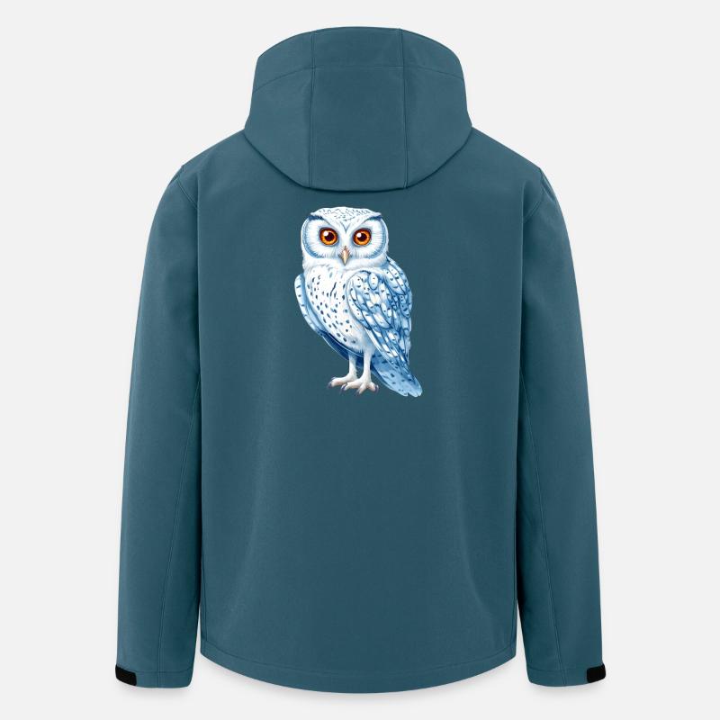 Snow White Blue Owl Drawing - Men’s Recycled Softshell Jacket by Stanley/Stella - stargazer