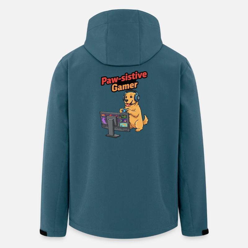 PawSitive Gamer Hundespiel - Recycelte Männer Softshell-Jacke von Stanley/Stella - Dunkles Petrol