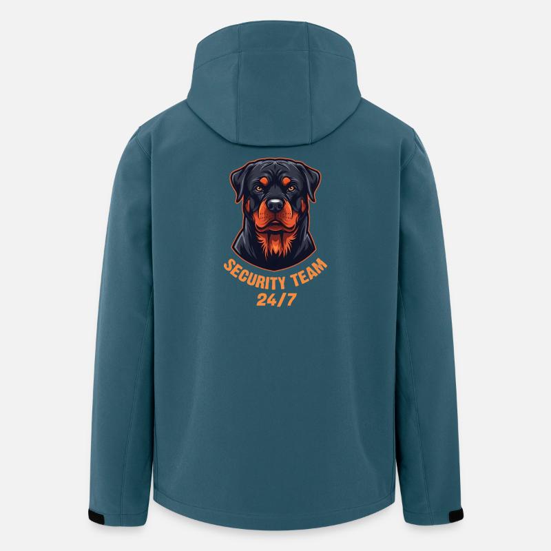 Rottweiler Security Team 24/7 Wachhund - Recycelte Männer Softshell-Jacke von Stanley/Stella - Dunkles Petrol