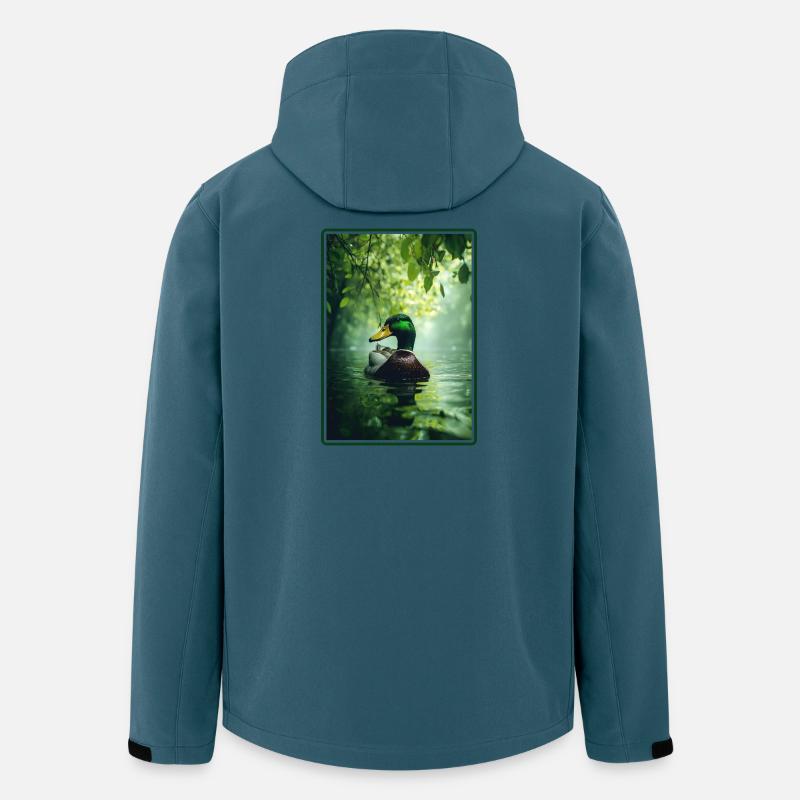 Enten Ente - Recycelte Männer Softshell-Jacke von Stanley/Stella - Dunkles Petrol