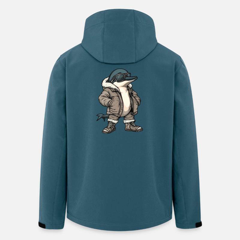 Delfin Cool Winter - Recycelte Männer Softshell-Jacke von Stanley/Stella - Dunkles Petrol