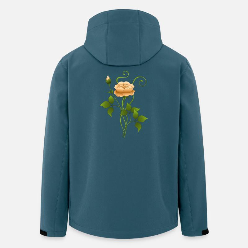 Blume - Recycelte Männer Softshell-Jacke von Stanley/Stella - Dunkles Petrol