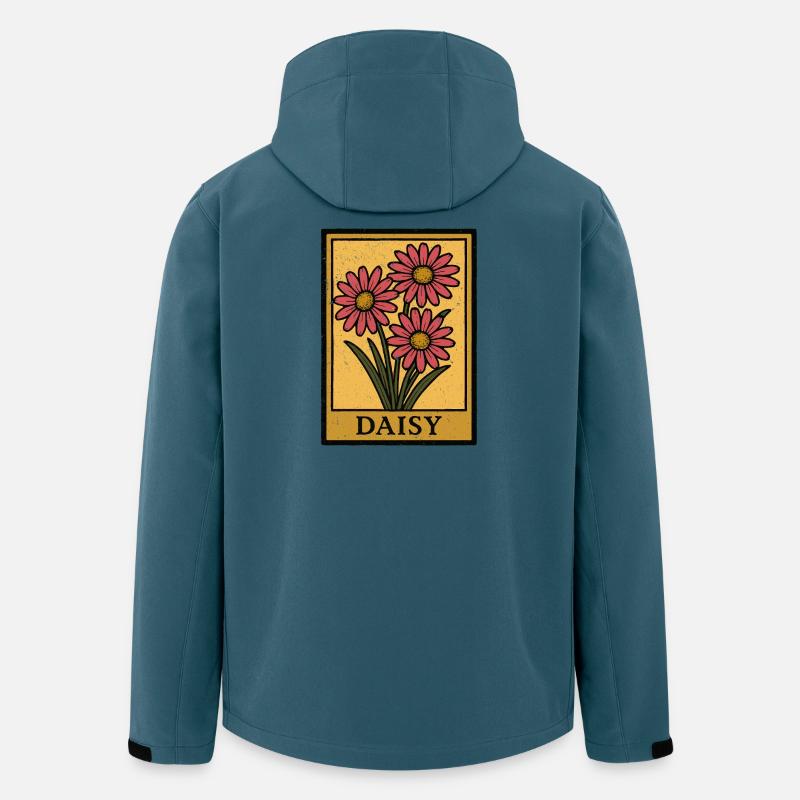 Daisy Trio Geblümter Rahmen - Recycelte Männer Softshell-Jacke von Stanley/Stella - Dunkles Petrol