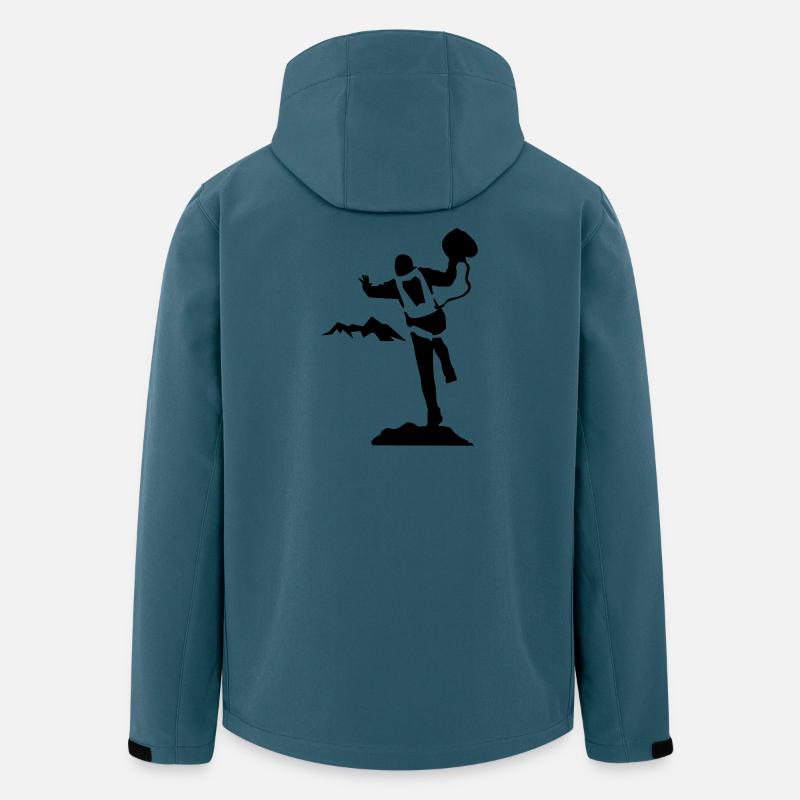 BASE jumping - Recycelte Männer Softshell-Jacke von Stanley/Stella - Dunkles Petrol