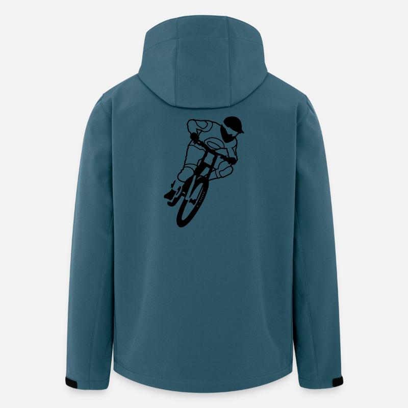 Biker - Recycelte Männer Softshell-Jacke von Stanley/Stella - Dunkles Petrol