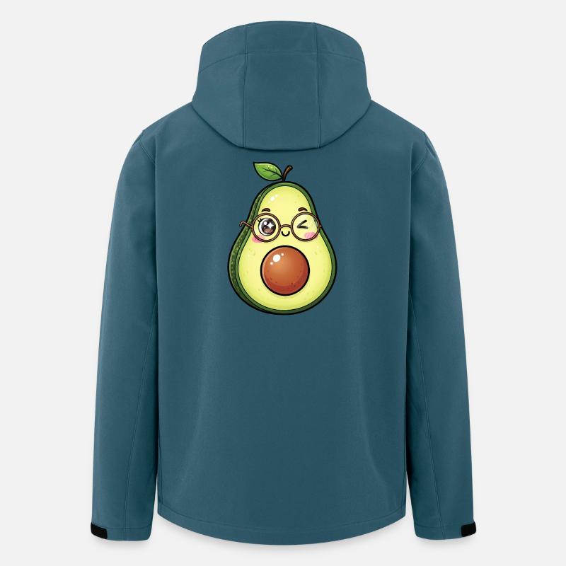 Avocado mit Brille Wink - Recycelte Männer Softshell-Jacke von Stanley/Stella - Dunkles Petrol