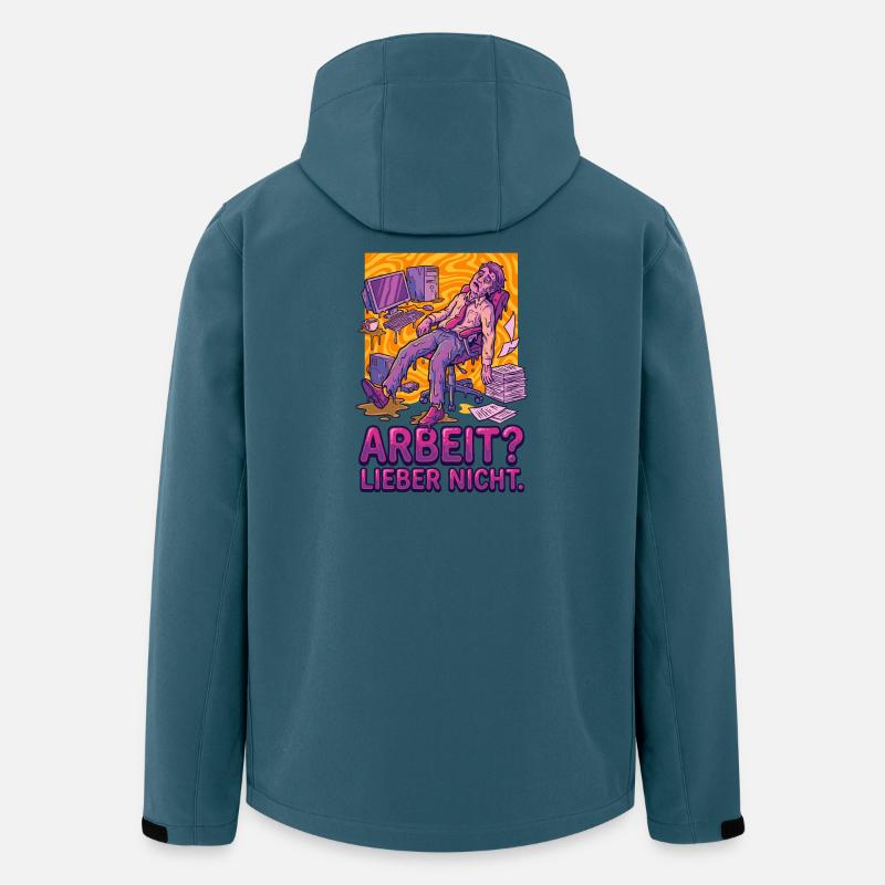 Arbeit? Lieber Nicht - Recycelte Männer Softshell-Jacke von Stanley/Stella - Dunkles Petrol