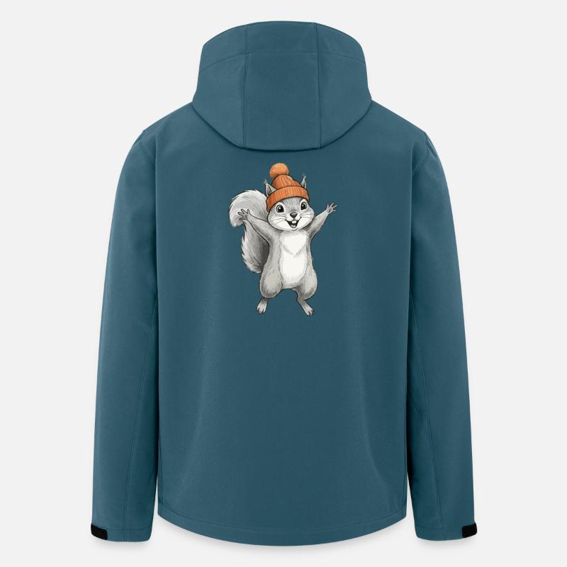 Eichhörnchen mit Mütze - Recycelte Männer Softshell-Jacke von Stanley/Stella - Dunkles Petrol