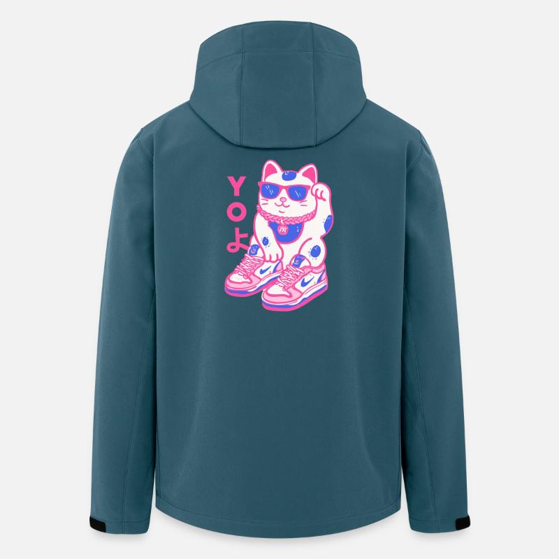 Neon Maneki Sneaker Chat - Veste softshell homme en polyester recyclé Stanley/Stella - bleu pétrole foncé