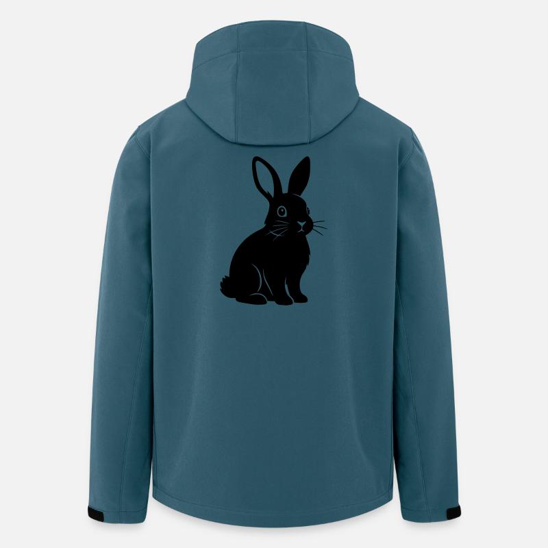 Bunny Rabbit Silhouette Black Vector - Men’s Recycled Softshell Jacket by Stanley/Stella - stargazer